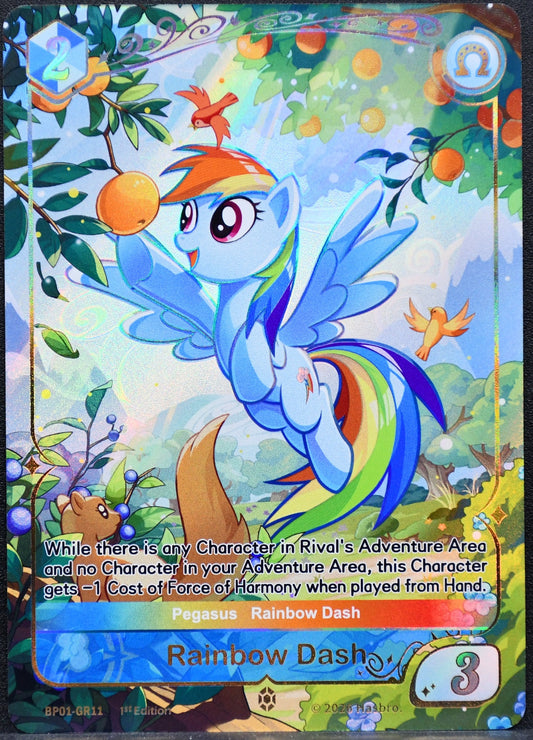 My Little Poney Card Game Rainbow Dash BP-01-GR11 1st Edition