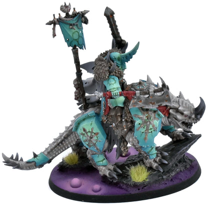 SLAVES TO DARKNESS Lord On Karkadrak #1 PRO PAINTED Warhammer Sigmar 0506