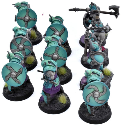 SLAVES TO DARKNESS 10 Chaos Marauders #4 PAINTED not all GW Sigmar 0520