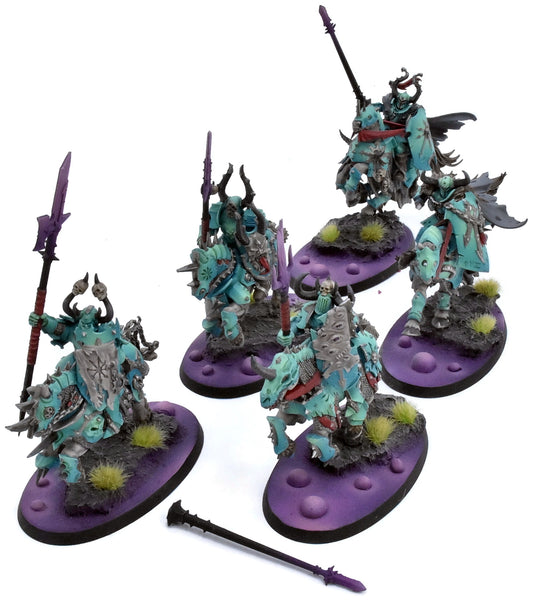 SLAVES TO DARKNESS 5 Chaos Knights #2 PRO PAINTED broken lance Sigmar 0551