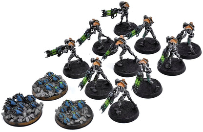 NECRONS 10 Necron Warriors With Scarab Swarms #1 WELL PAINTED Warhammer 40K 1576