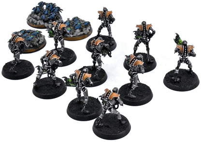 NECRONS 10 Necron Warriors With Scarab Swarms #1 WELL PAINTED Warhammer 40K 1576