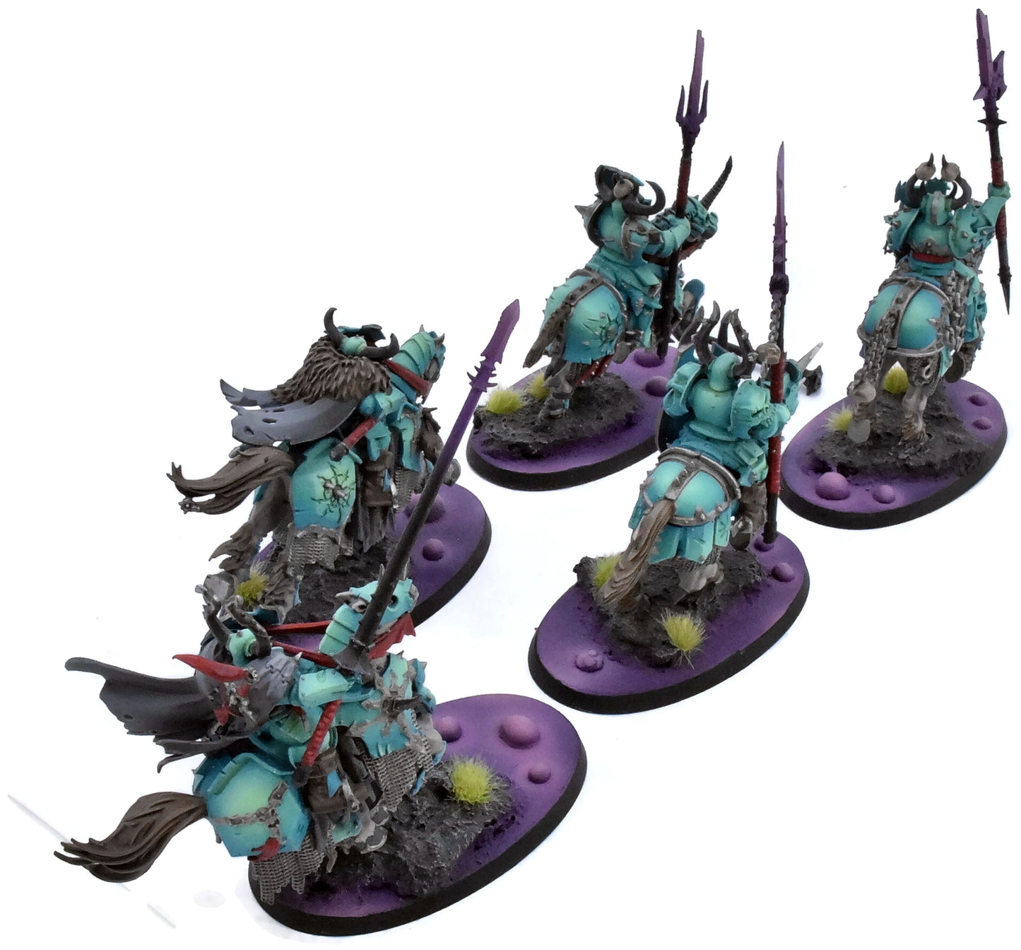 SLAVES TO DARKNESS 5 Chaos Knights #2 PRO PAINTED broken lance Sigmar 0551