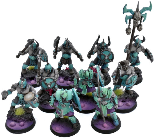 SLAVES TO DARKNESS 10 Chaos Marauders #3 PAINTED not all GW Sigmar 0582