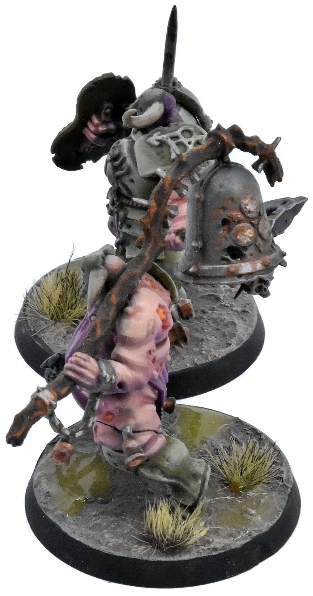 MAGGOTKIN OF NURGLE 2 Putrid Blightkings #2 PRO PAINTED Warhammer Sigmar 0605