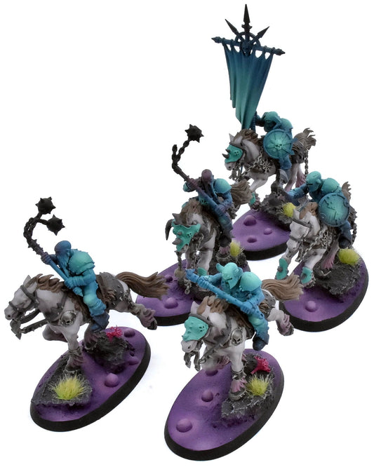 SLAVES TO DARKNESS 5 Marauder Horsemen #1 WELL PAINTED Sigmar 0629