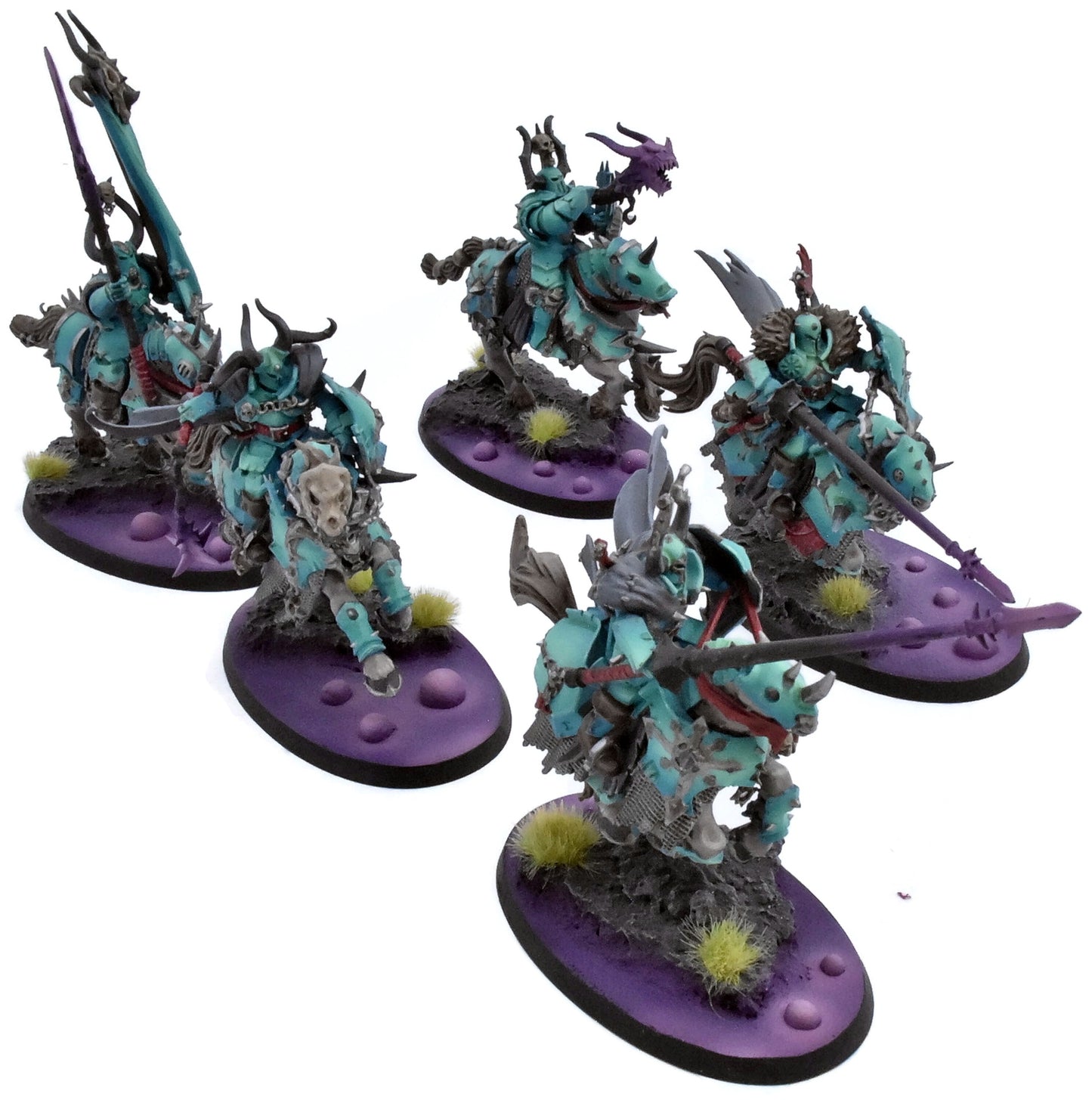 SLAVES TO DARKNESS 5 Chaos Knights #1 PRO PAINTED Warhammer Sigmar 0636
