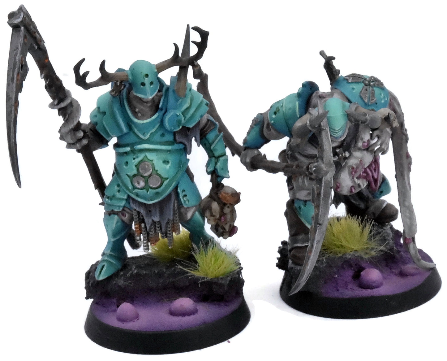 MAGGOTKIN OF NURGLE 2 Putrid Blightkings #1 PRO PAINTED Warhammer Sigmar 0643