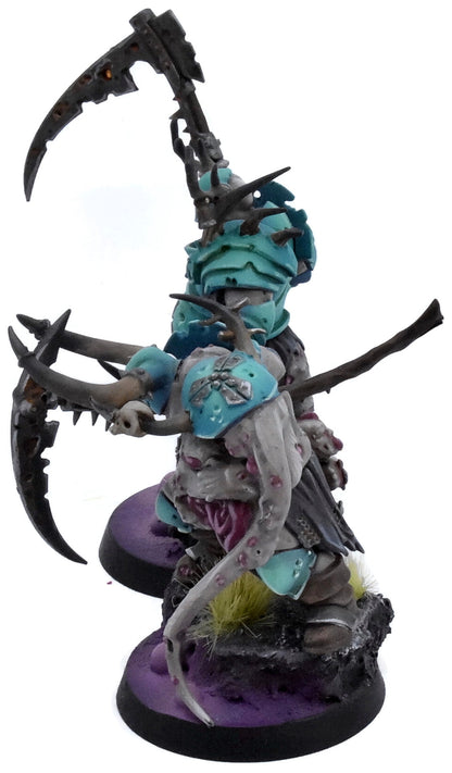MAGGOTKIN OF NURGLE 2 Putrid Blightkings #1 PRO PAINTED Warhammer Sigmar 0643