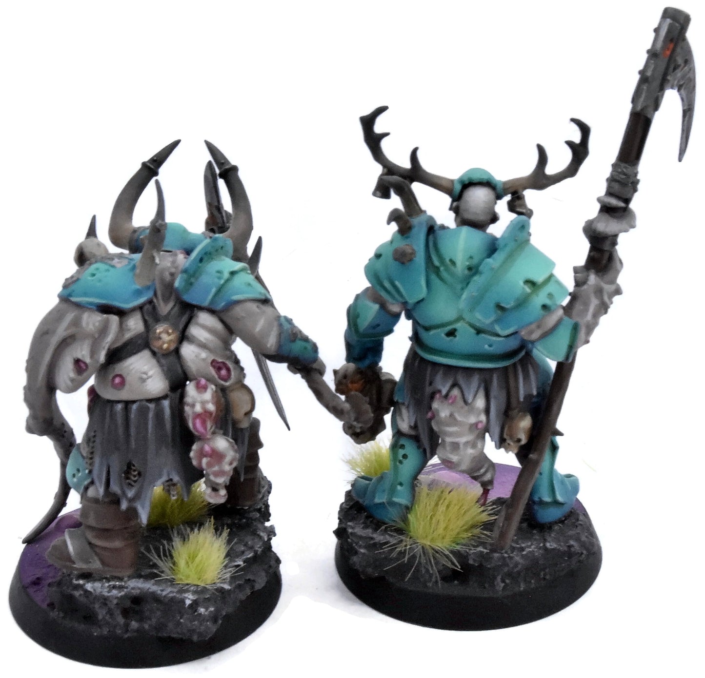 MAGGOTKIN OF NURGLE 2 Putrid Blightkings #1 PRO PAINTED Warhammer Sigmar 0643
