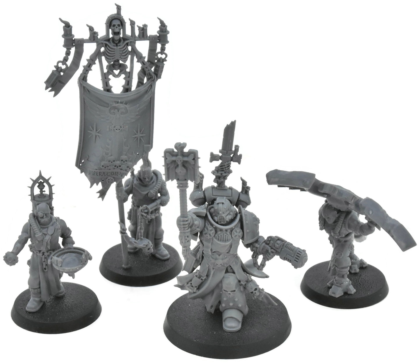 CHAOS SPACE MARINES 4 Black Templars Grimaldus & Retinue #1 Warhammer 40K 3667