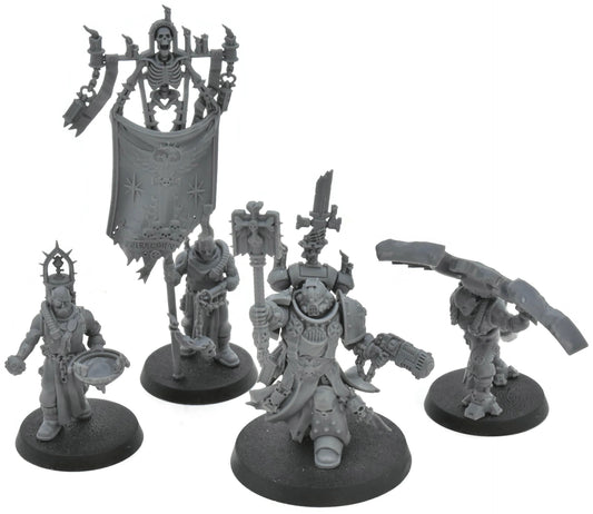 CHAOS SPACE MARINES 4 Black Templars Grimaldus & Retinue #1 Warhammer 40K 3667