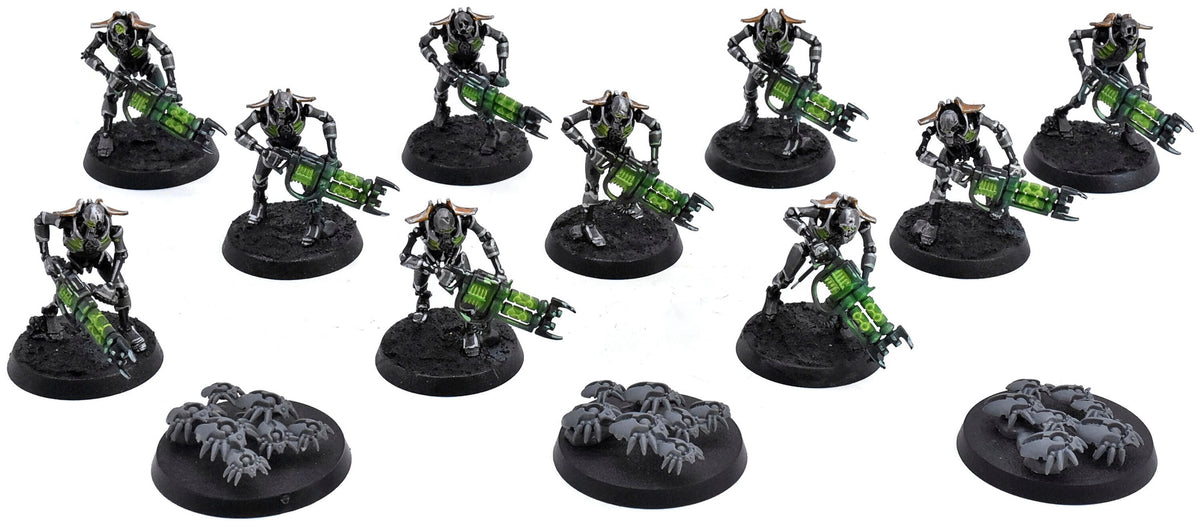 NECRONS Necron Warriors With Scarab Swarms #12 WELL PAINTED Warhammer 40K 1880