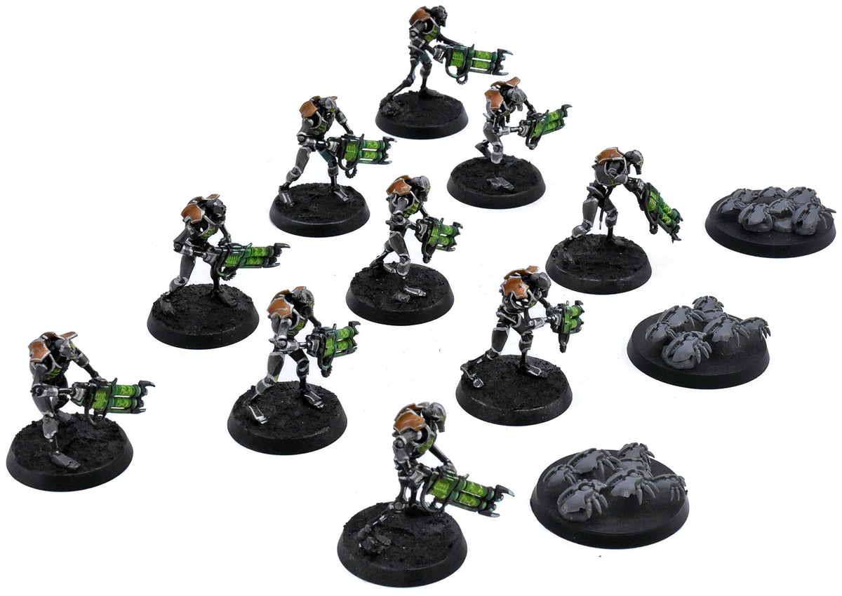 NECRONS Necron Warriors With Scarab Swarms #12 WELL PAINTED Warhammer 40K 1880