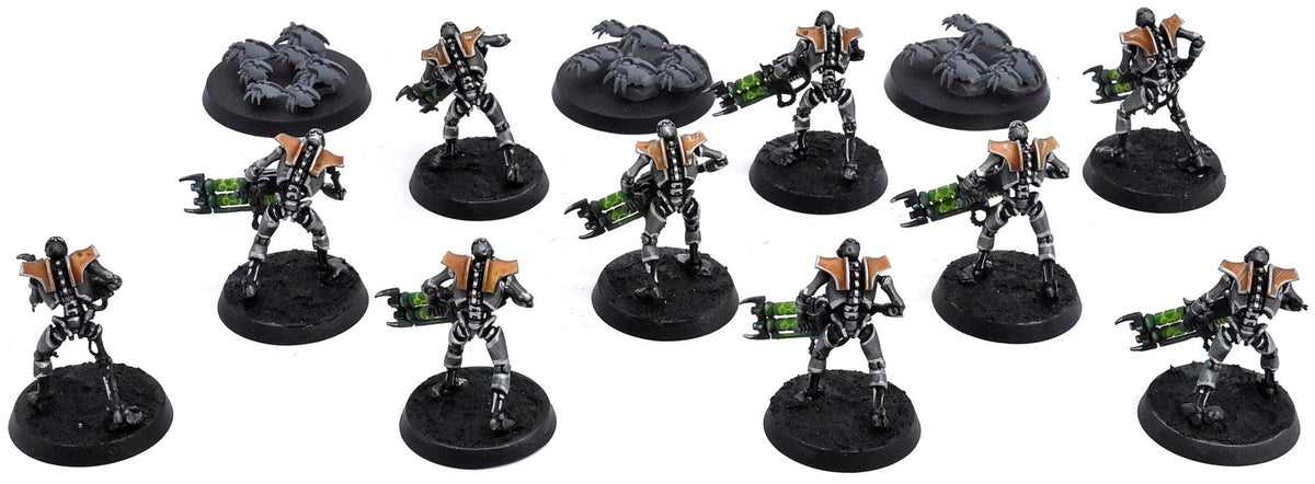 NECRONS Necron Warriors With Scarab Swarms #12 WELL PAINTED Warhammer 40K 1880
