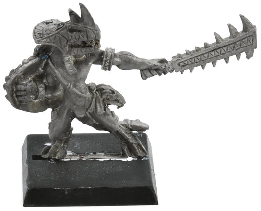 LIZARDMEN Skink Chief with sword shield #1 METAL Warhammer Fantasy 3940