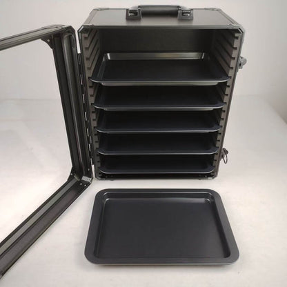 EVORETRO Aluminum Miniatures Display Case with 5 Magnetic Trays