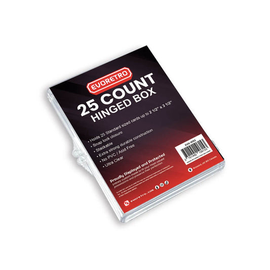 EVORETRO Stackable Hinged Card Box for 25 TCG & Sports Cards