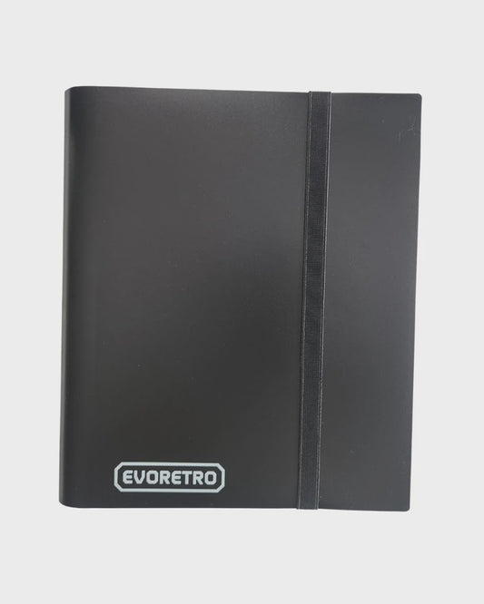 EVORETRO 9 Pocket Card Flex Portfolio 360 Card Collector Folio Binder - Black