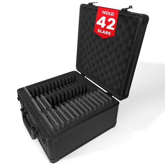 EVORETRO Black Graded Card Storage Case 3 Rows with Individual Slot Fit