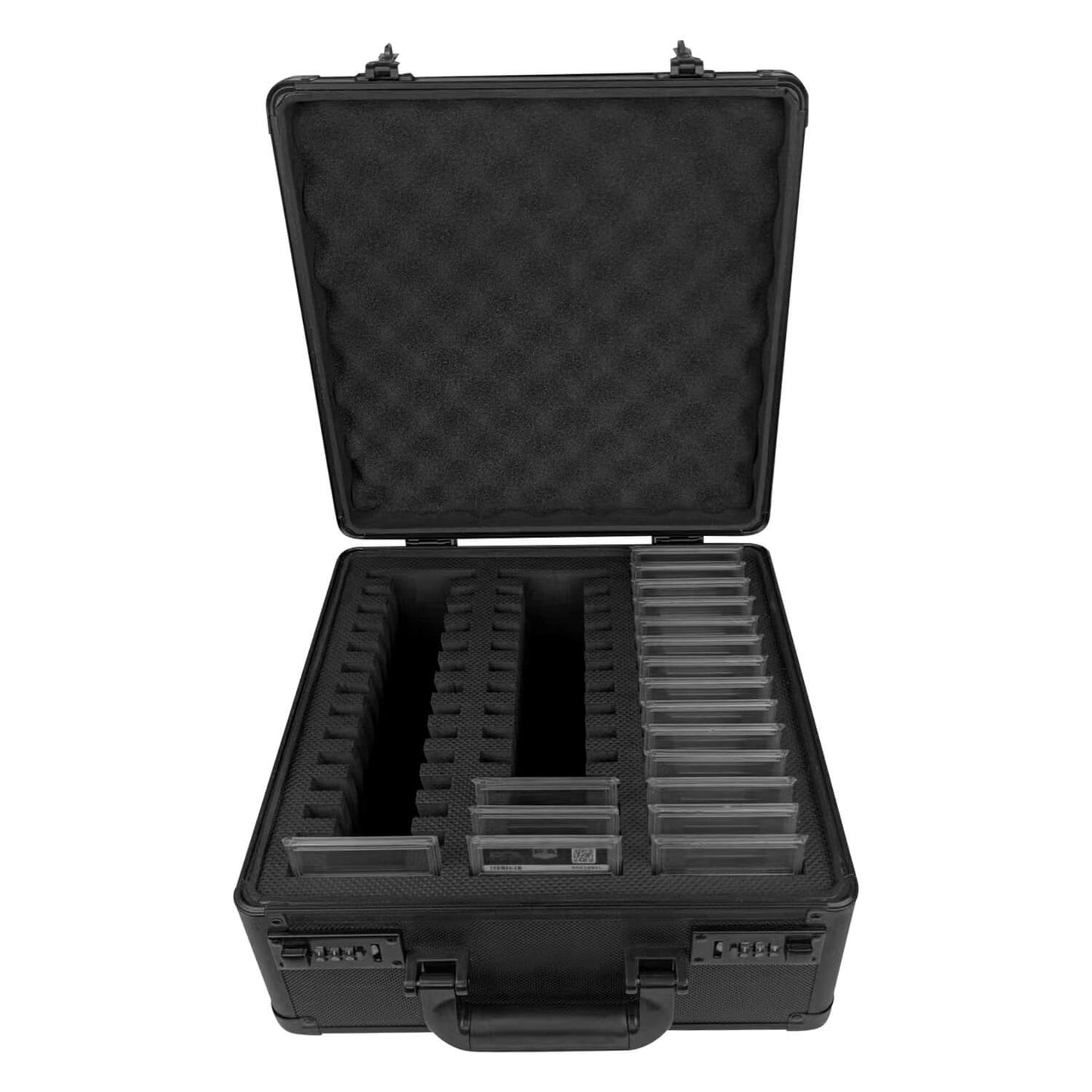 EVORETRO Black Graded Card Storage Case 3 Rows with Individual Slot Fit