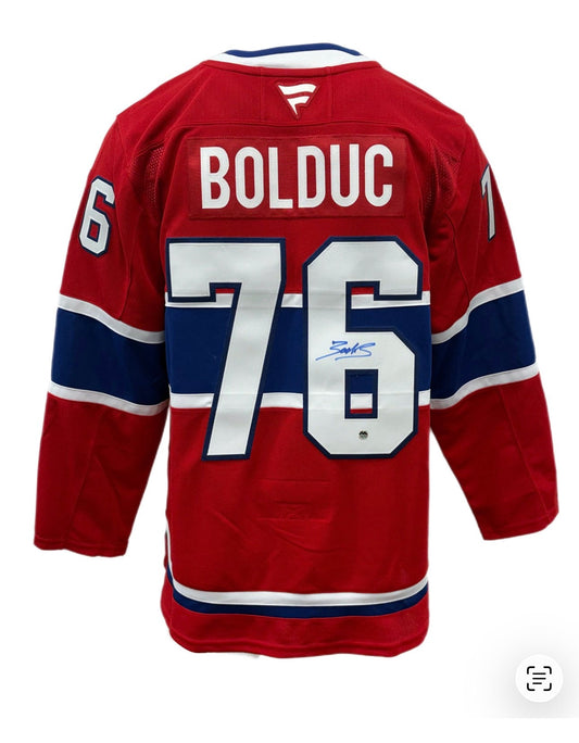 Zachary Bolduc Autographed Red Fanatic Premium Jersey - Montreal
