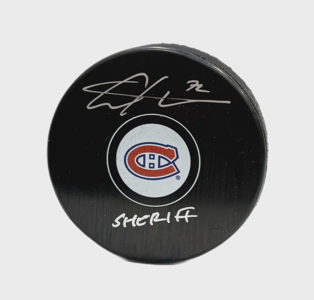 Arber Xhekaj Autographed & Inscribed Puck