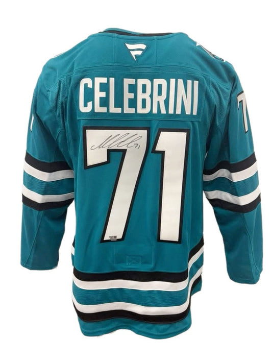 Macklin Celebrini Autographed San Jose Sharks Fanatics Premium Jersey