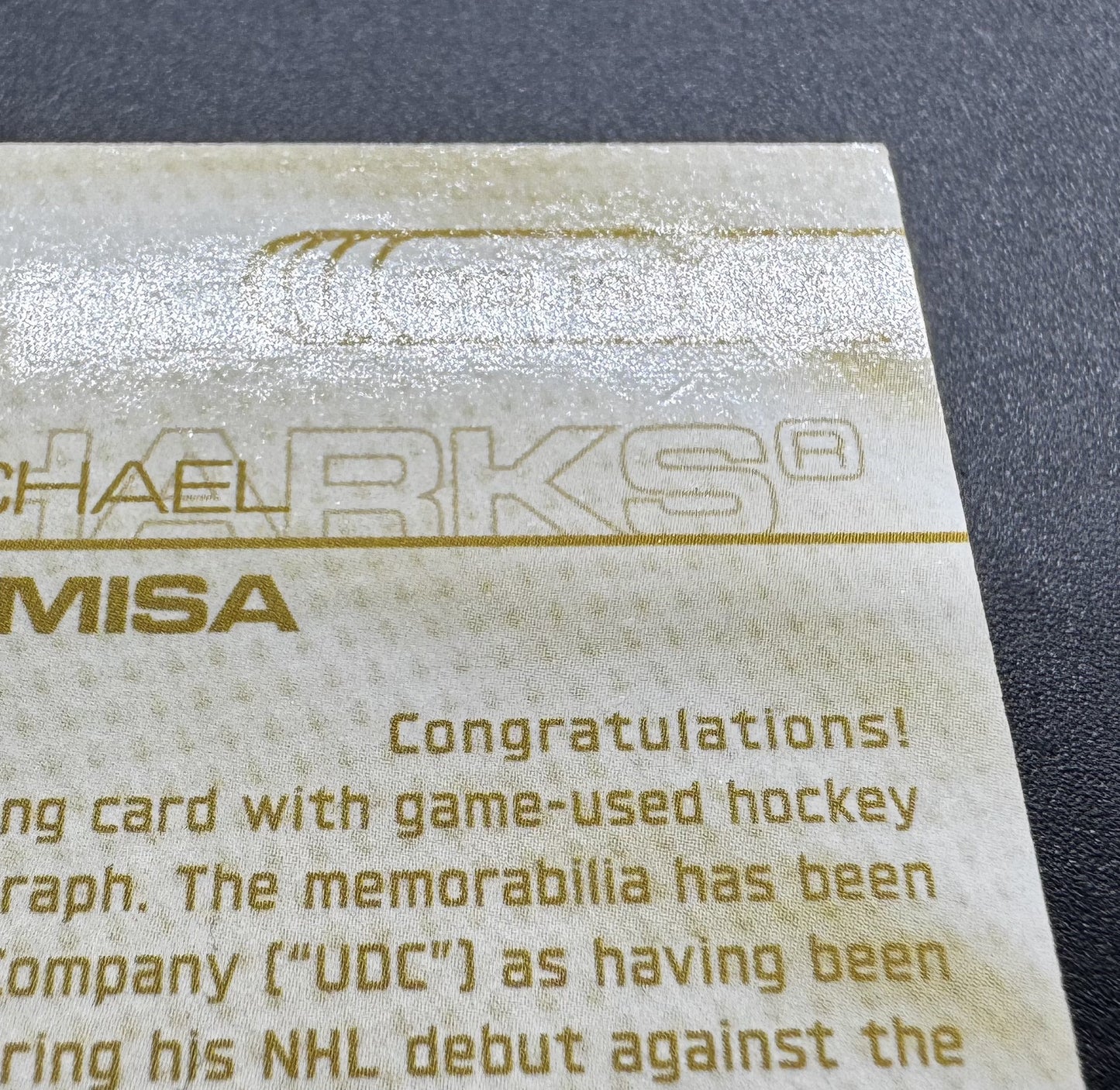 2025-26 Upper Deck Extended Michael Misa Debut Game Jersey Auto /77