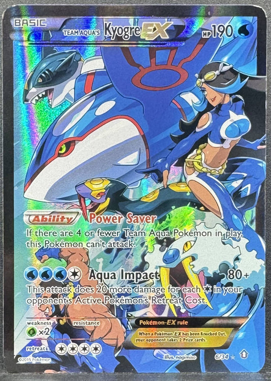 Pokemon TCG Team Aqua's Kyogre EX 6/34 LP
