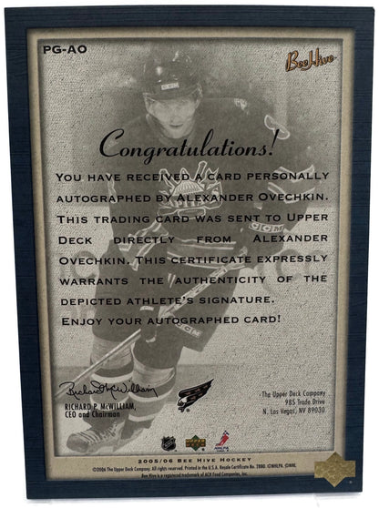 UD Alexander Ovechkin Capitals 2005/06 BeeHive PG-A0 Auto Oversized