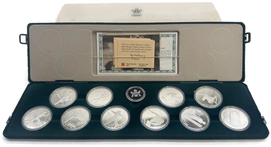 1988 Calgary Olympic Winter Games Sterling Silver Set