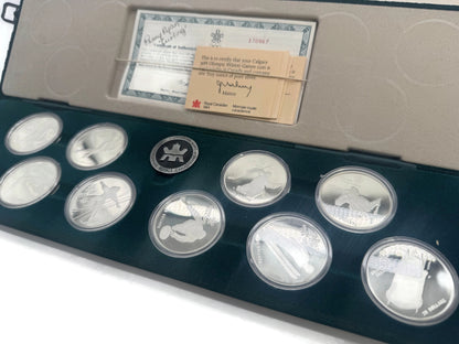 1988 Calgary Olympic Winter Games Sterling Silver Set