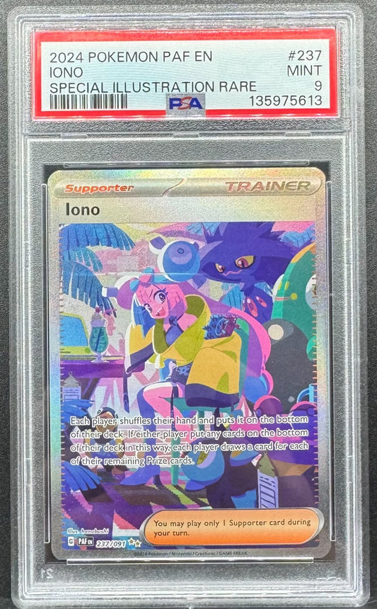 Pokemon TCG Iono 237/091 Paldean Fates PSA 9