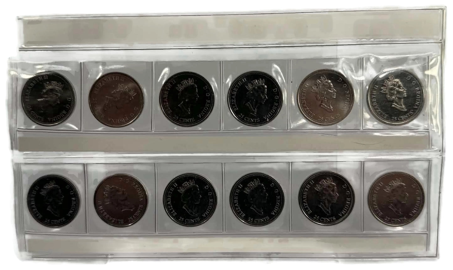 25 cents collection set Canada Month of the year 2000