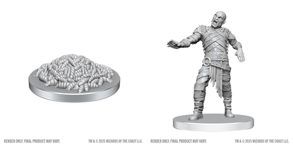 D&D Unpainted Minis Wv28 Swarm Of Rot Grubs & Rot Grub Victim
