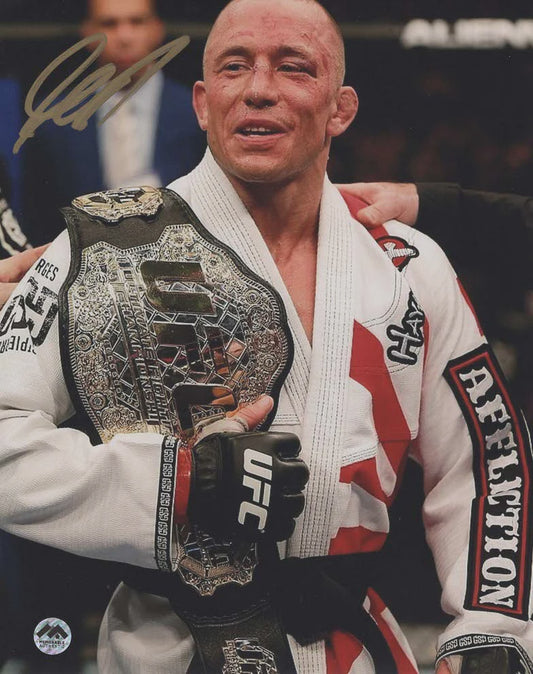 Georges St-Pierre GSP Autographed 8x10 Photo - White Kimono