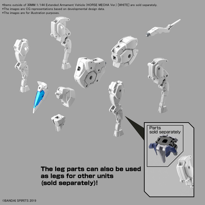 Bandai 30MM 1/144 Extended Armament Vehicle (HORSE MECHA Ver.) [WHITE]