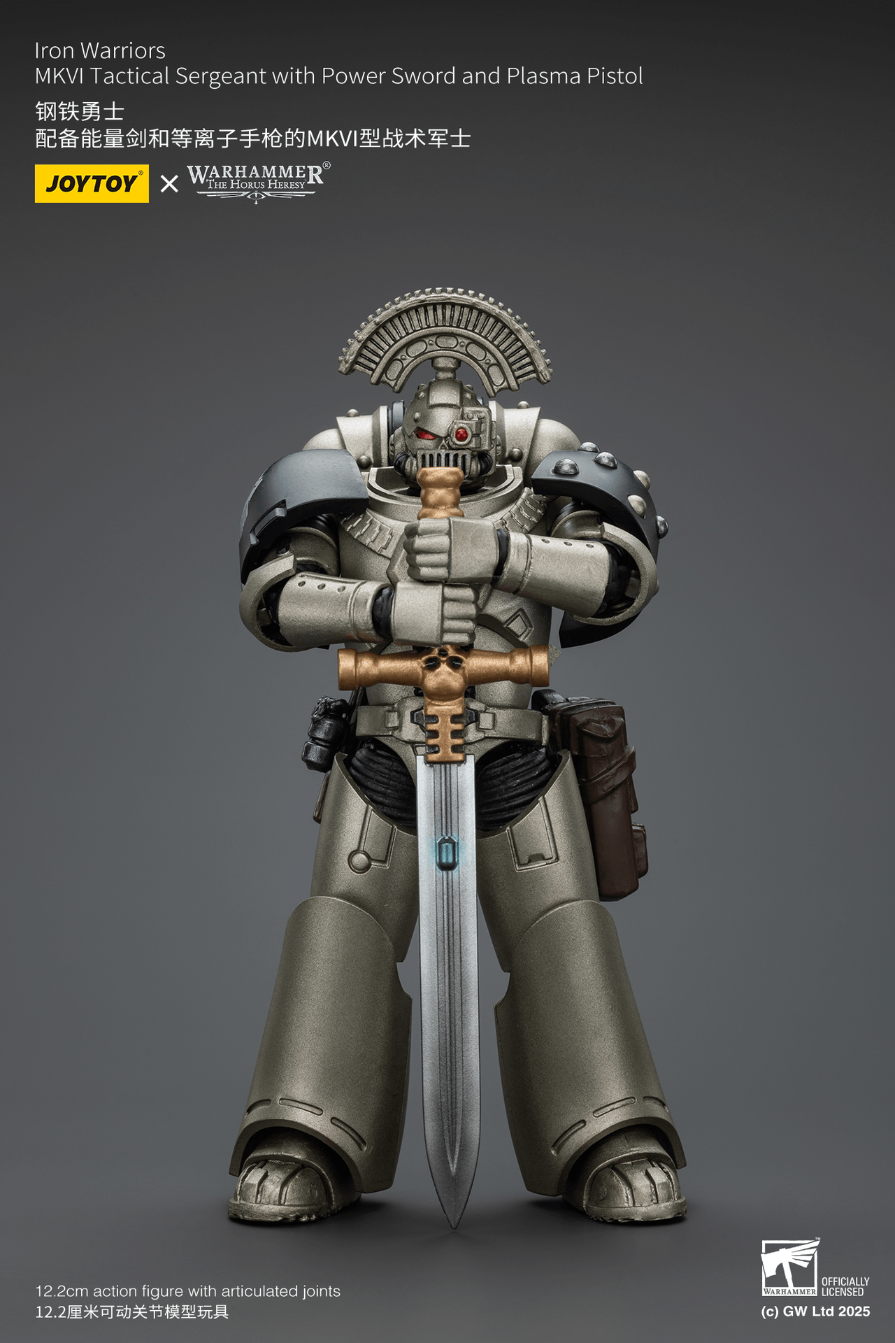 Iron Warriors MKVI Tactical Sergeant with Power Sword and Plasma Pistol