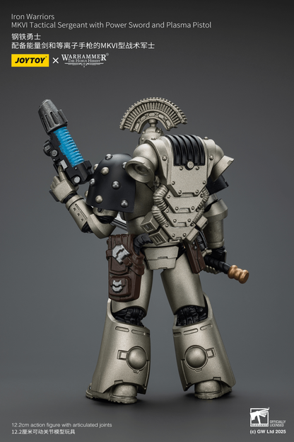 Iron Warriors MKVI Tactical Sergeant with Power Sword and Plasma Pistol