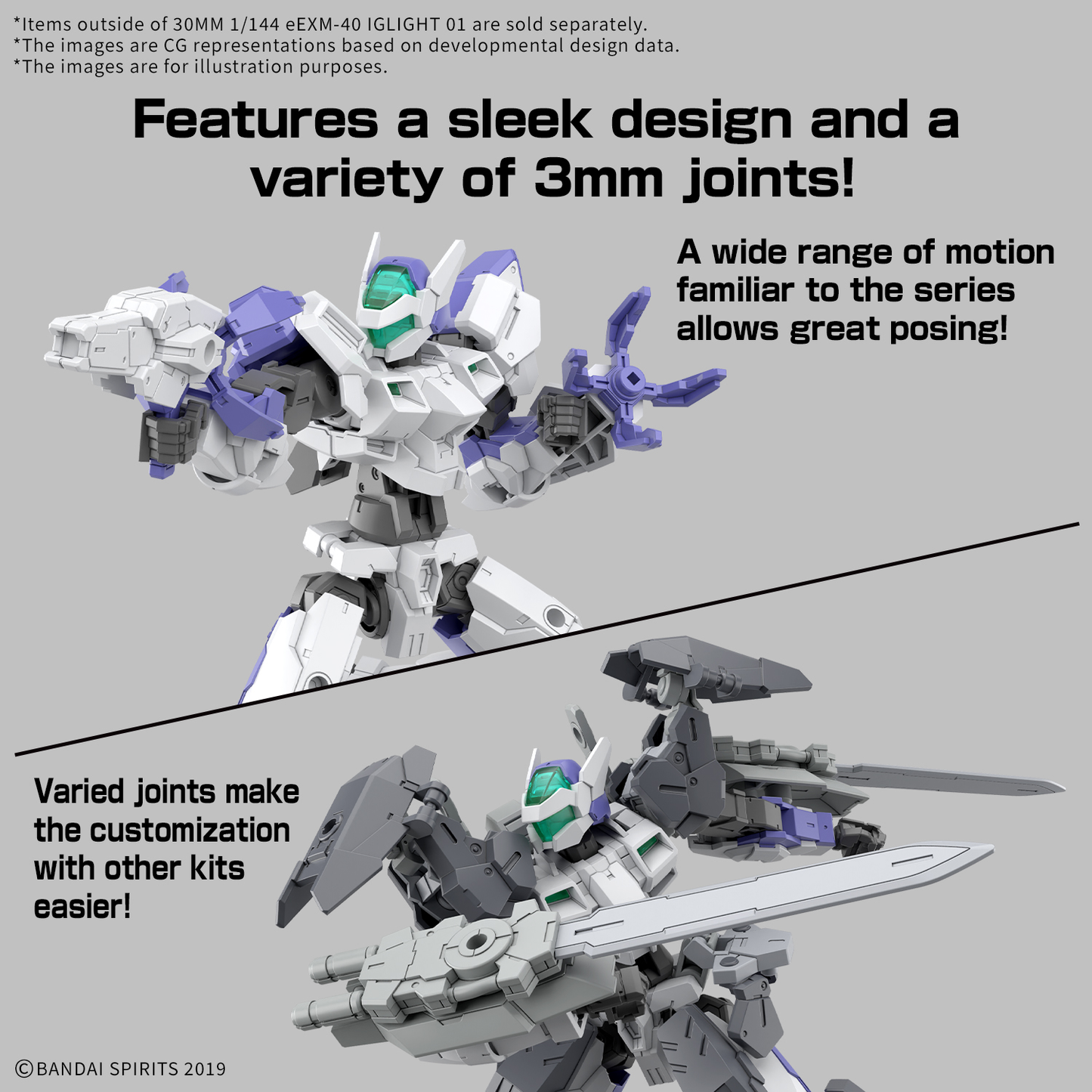 Bandai 30MM 1/144 eEXM-40 Iglight 01