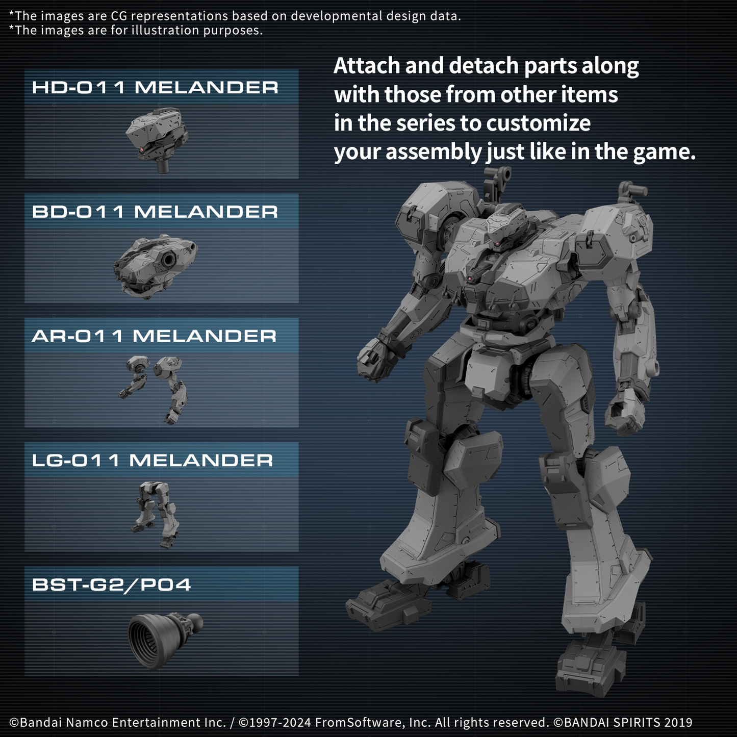 Bandai 30MM Armored Core Fires of Rubicon Balam Industries BD-011 Melander