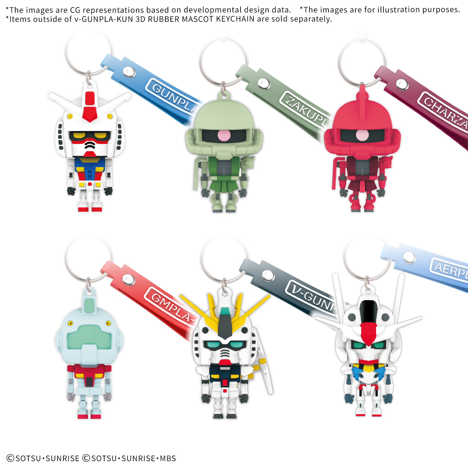 Bandai ν-Gunpla-Kun 3D Rubber Mascot Keychain – Kingdom of the Titans