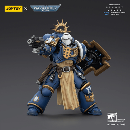JoyToy Ultramarines Levantus With Power Sword, Stormshield And Bolt Pistol