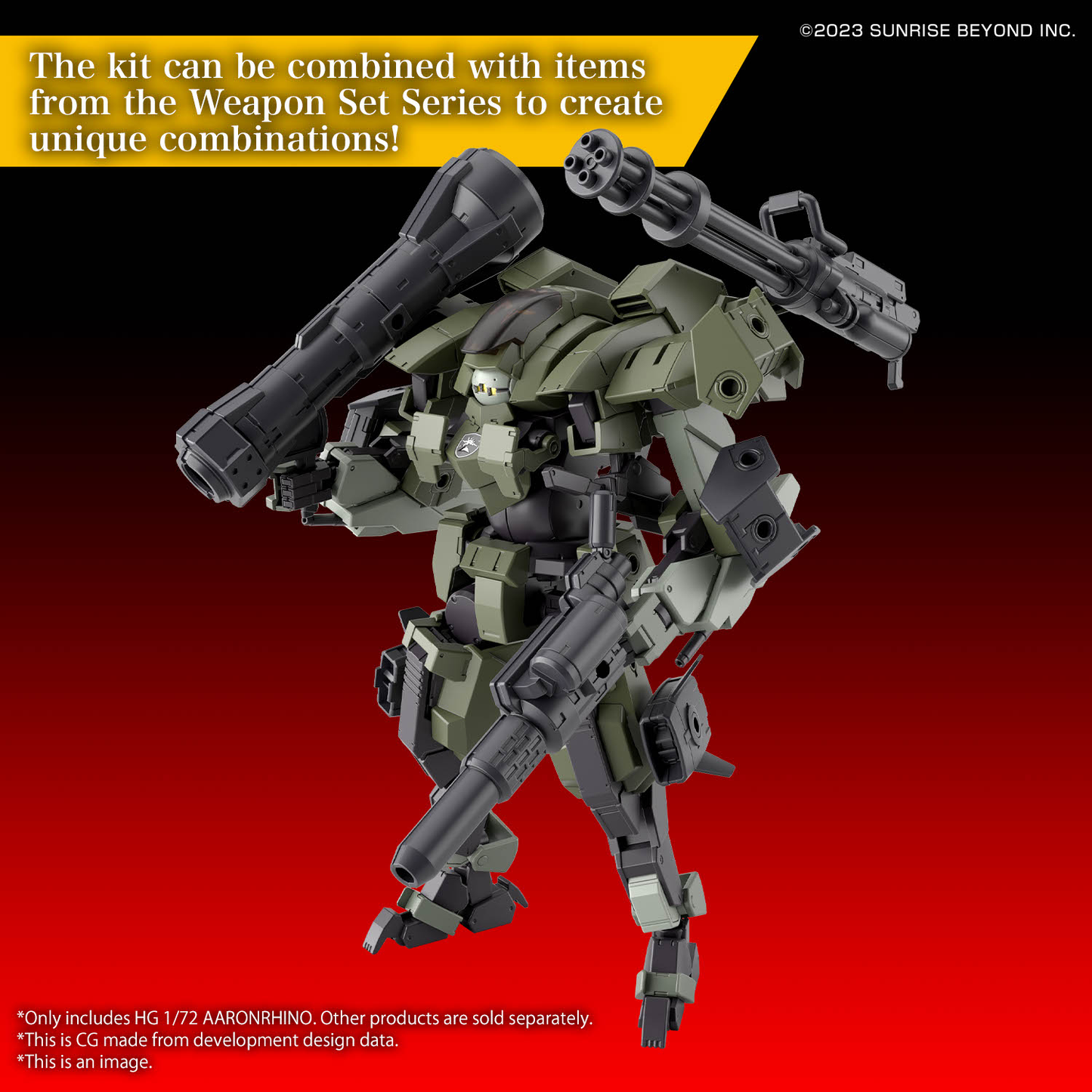 Bandai HG 1/72 Aaronrhino
