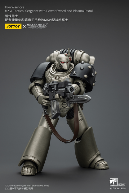 Iron Warriors MKVI Tactical Sergeant with Power Sword and Plasma Pistol