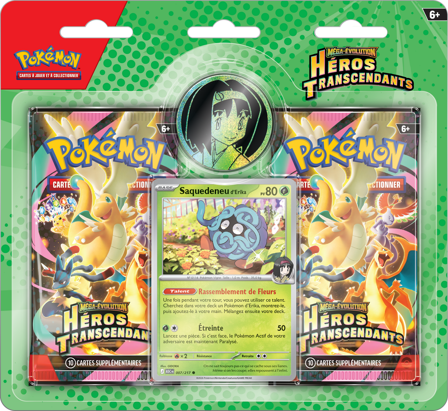 Pokemon TCG Ascended Heroes 2-Pack Blister Collection - Erika (FR)
