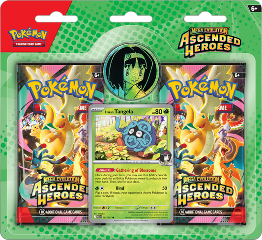 Pokemon TCG ME2.5 Ascended Heroes 2-Pack Blister Collection Erika (EN)