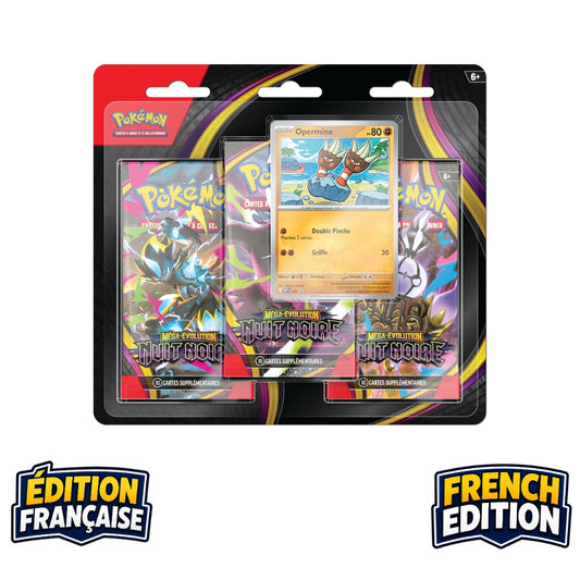 Pokemon TCG ME05 Pitch Black 3 Pack Blister (FR) (PRE ORDER)