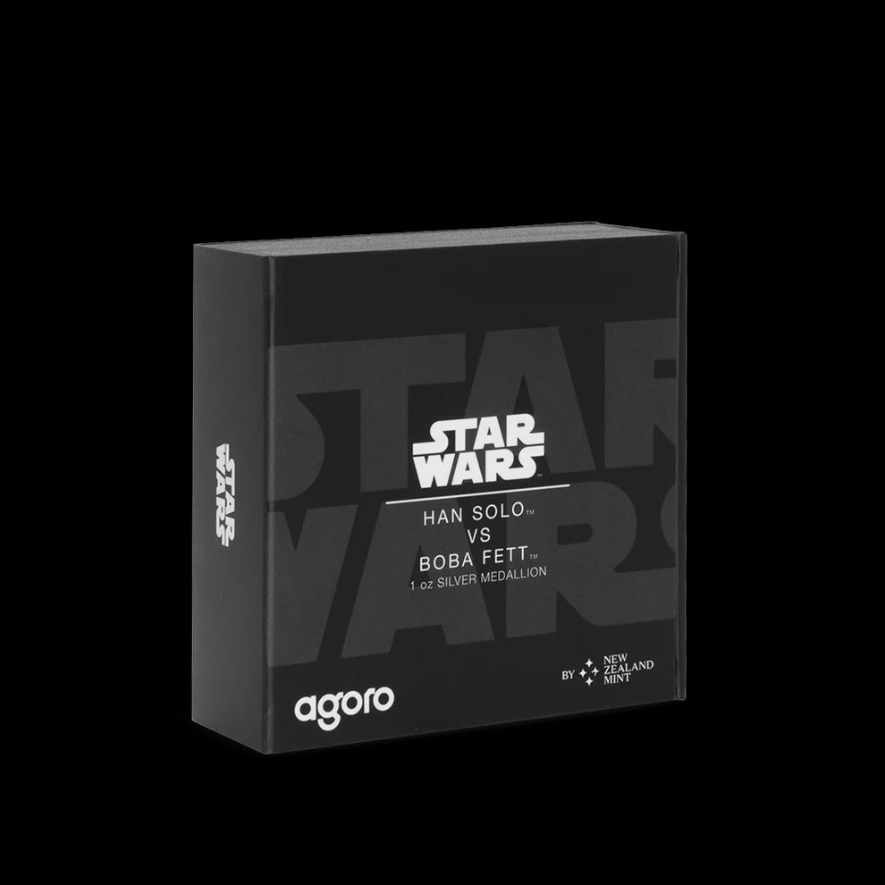 AGORO Star Wars - versus Medallion - Han Solo & Boba Fett 1oz Silver Coin